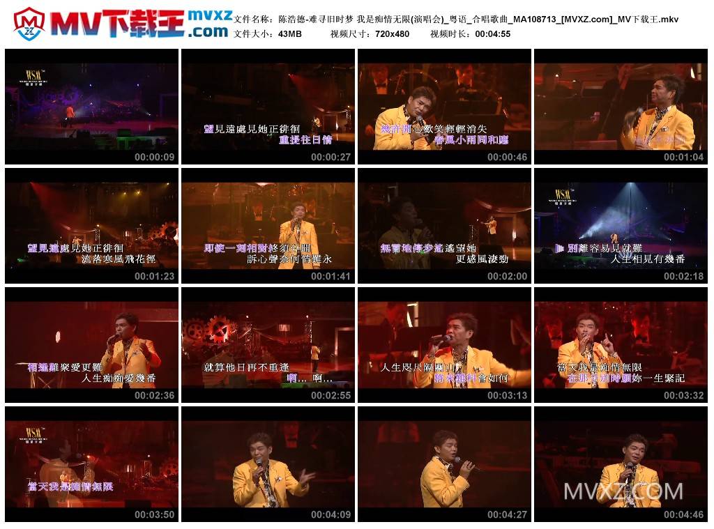 陈浩德-难寻旧时梦 我是痴情无限(演唱会)_粤语_合唱歌曲_MA108713